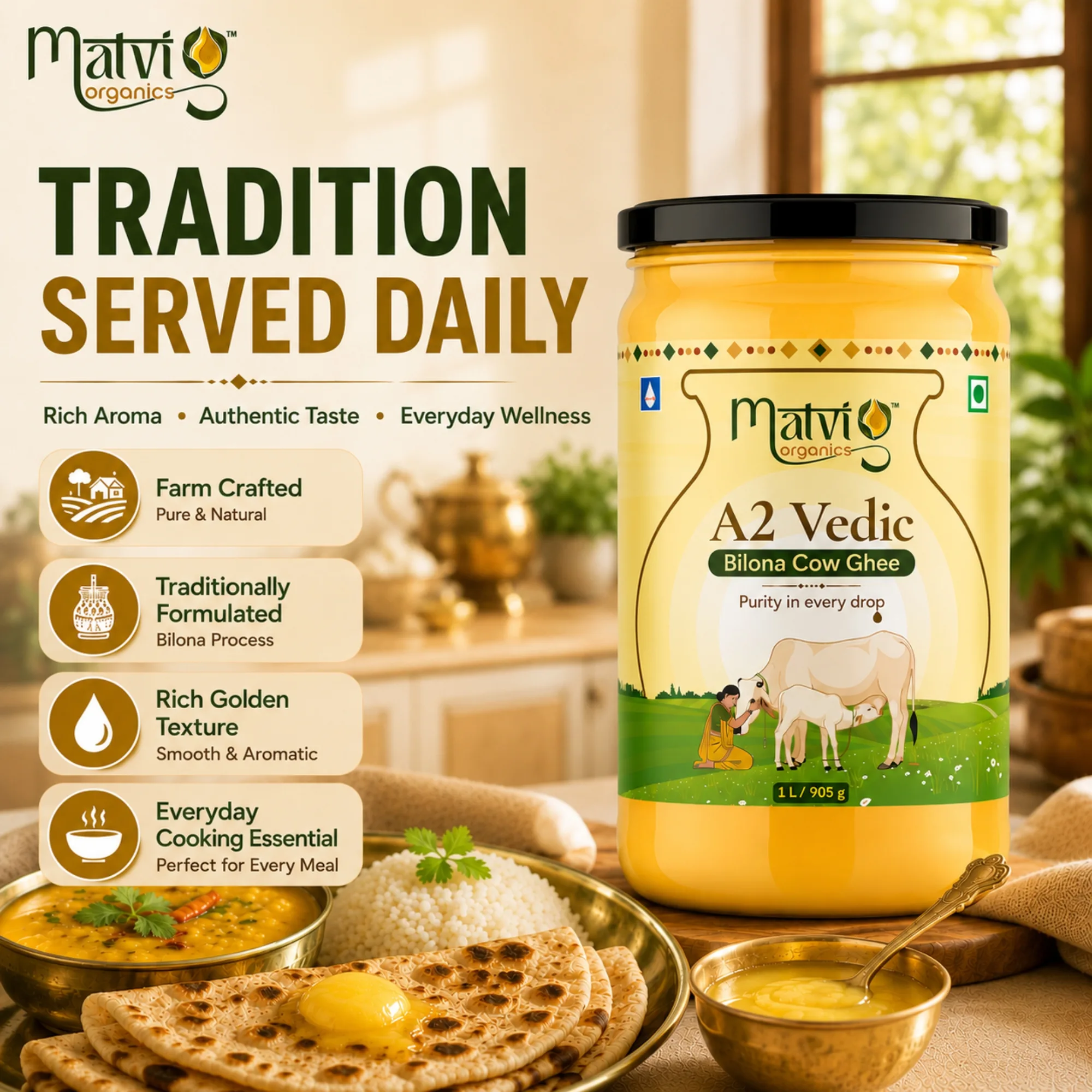 A2/traditional vedic Cow Ghee - Image 2