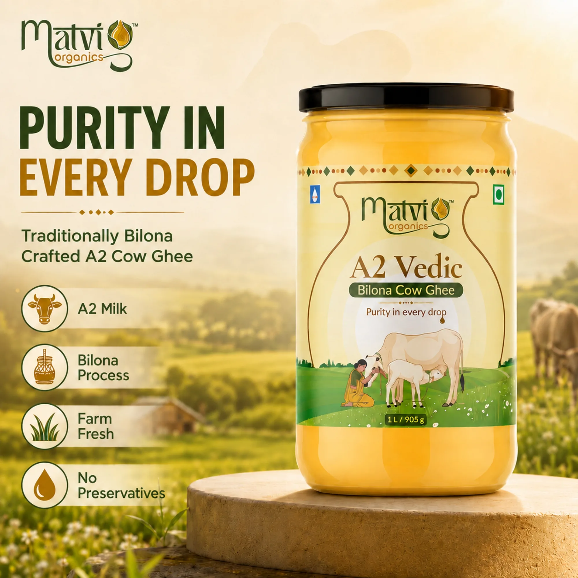 A2/traditional vedic Cow Ghee - Image 3
