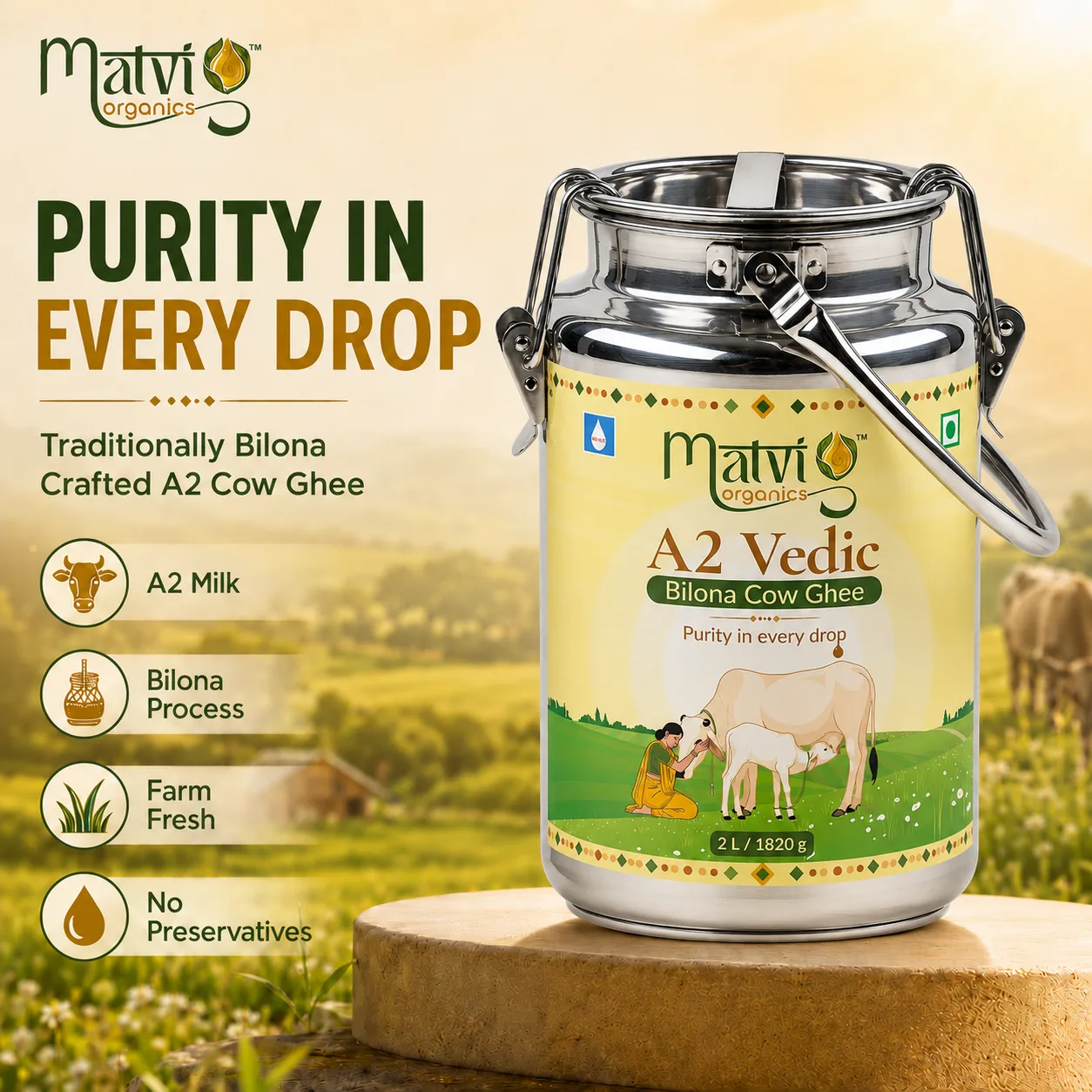 A2/traditional vedic Cow Ghee - Image 3