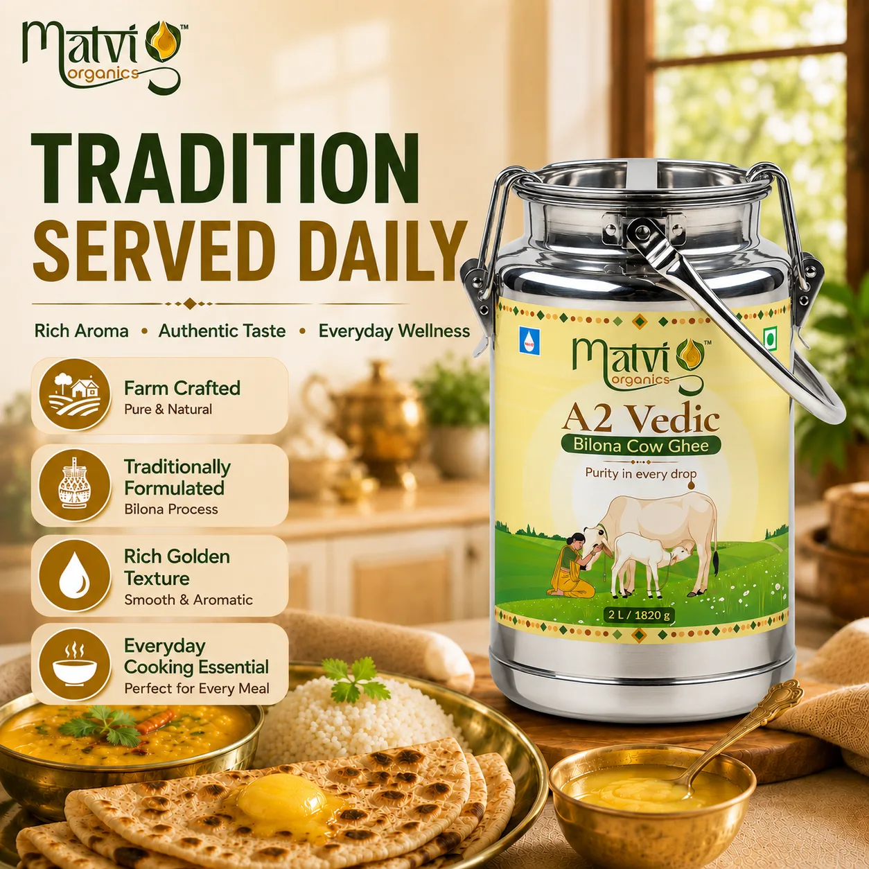 A2/traditional vedic Cow Ghee - Image 2
