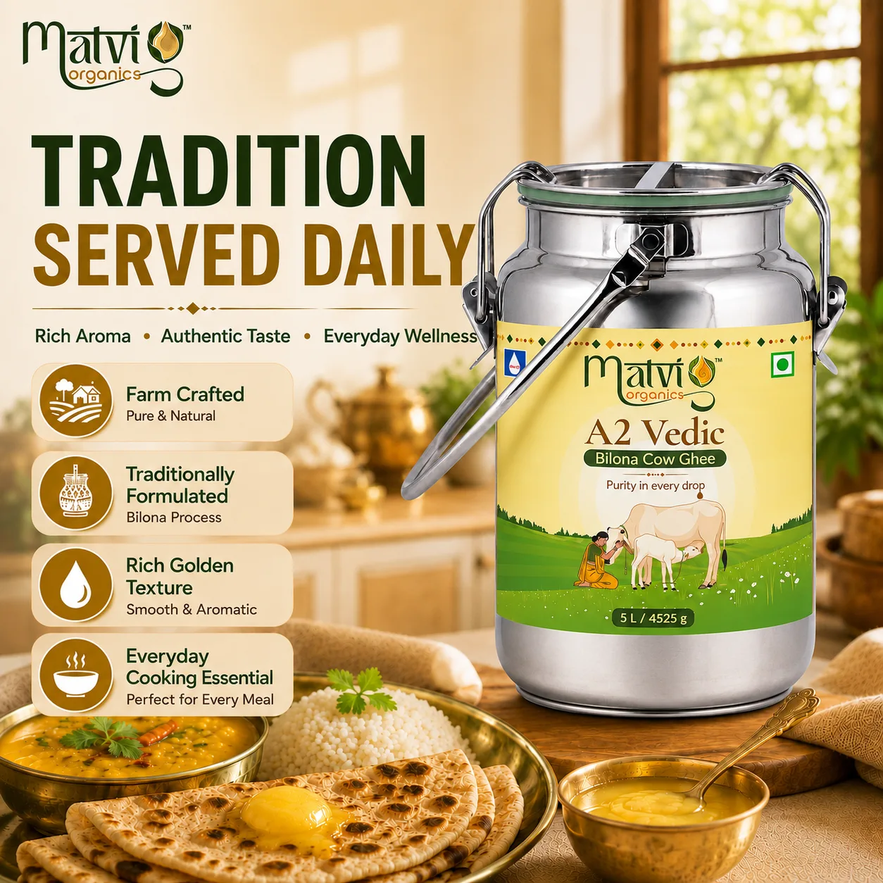 A2/traditional vedic Cow Ghee - Image 2